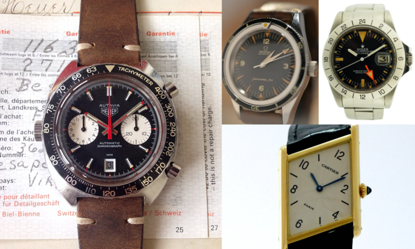 Grandi orologi replica vintage di Universal Geneve, Heuer, Cartier e Rolex